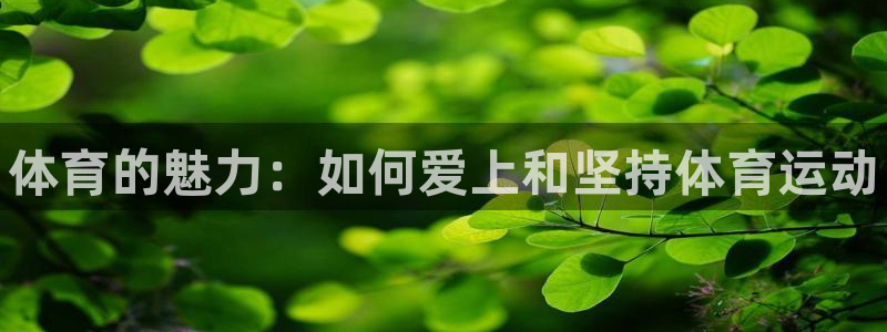 欧亿体育官方正版app官网：体育的魅力：如何爱上和坚持体育运