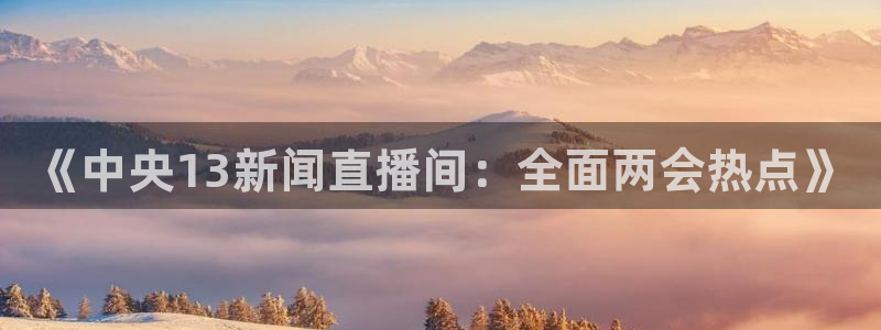 88直播看球吧：《中央13新闻直播间：全面两会热点》